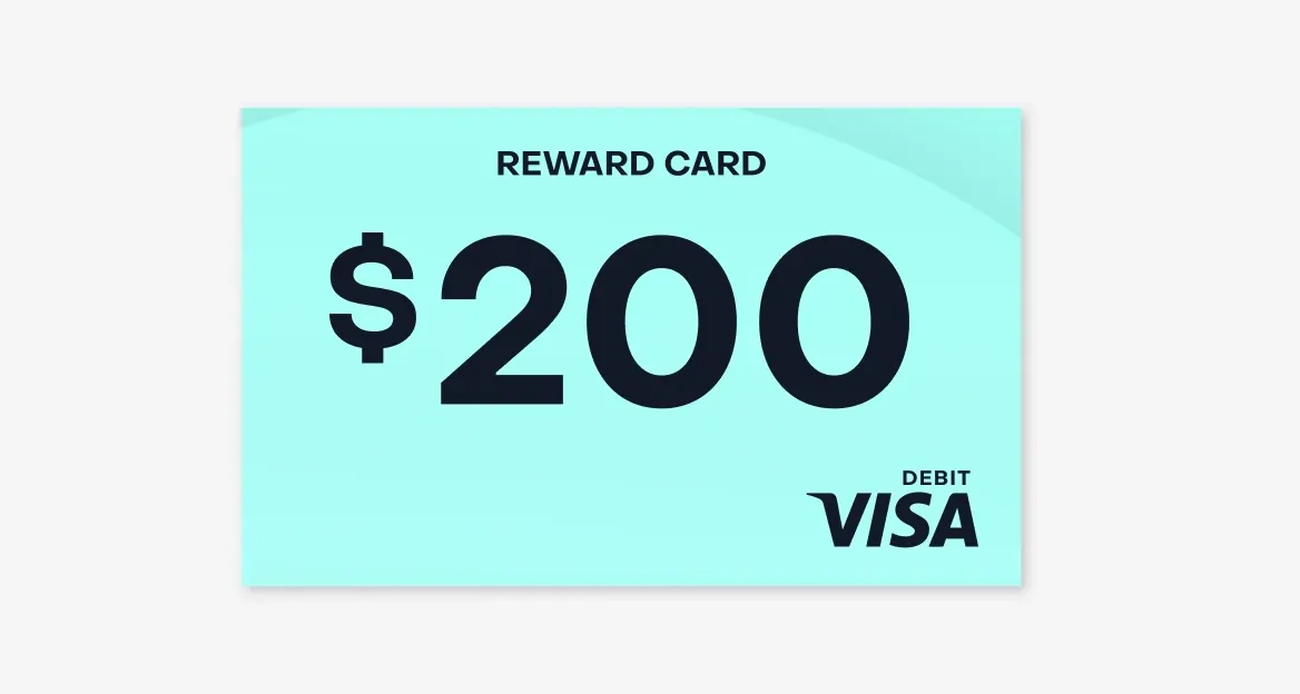 $200 Visa reward card